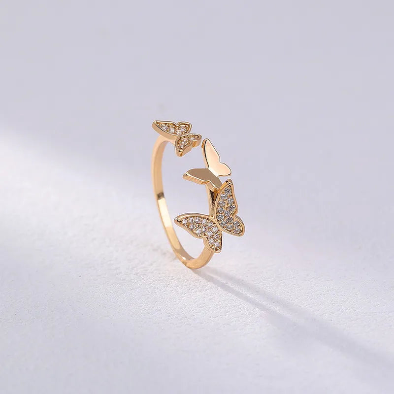 Dainty discount butterfly ring
